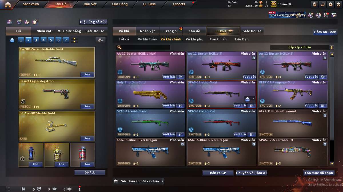 shop acc cf uy tin gia re